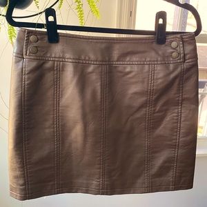 NWOT Free People vegan leather mini skirt